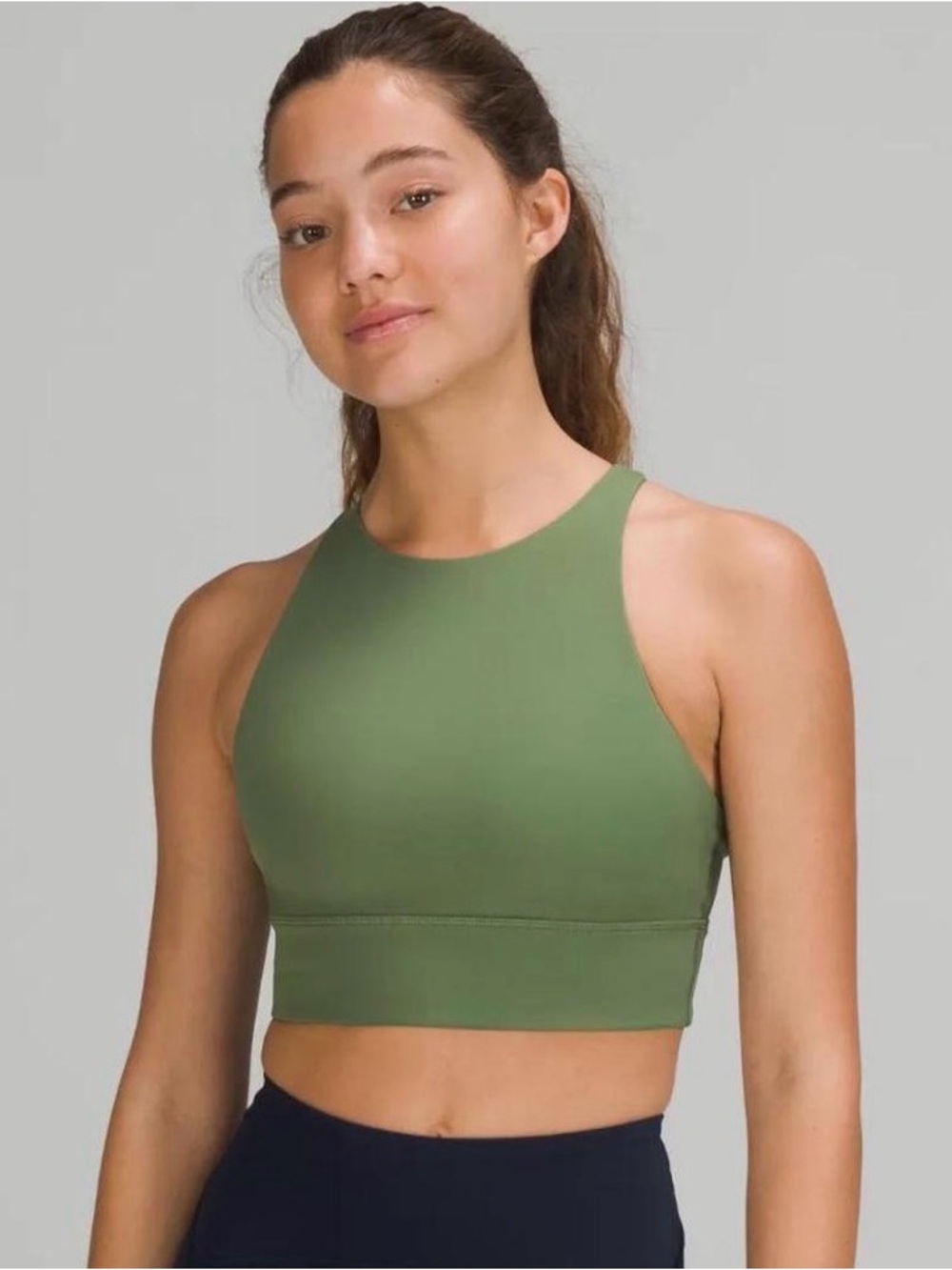 lululemon athletica energy bra high neck longline tough. Size 8!